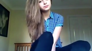 beautiful Russian girl show tits and pussy