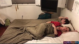 Stepmom shares bed with stepson - Erin Electra